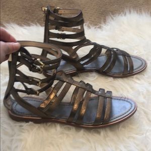 Worn once!  Banana Republic leather caged sandals